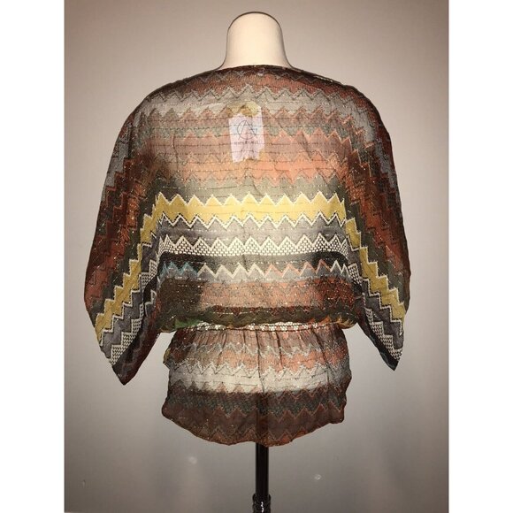 Parker Anthropologie Silk Multi-color Top W/Geometric Print, Size S - Picture 5 of 8